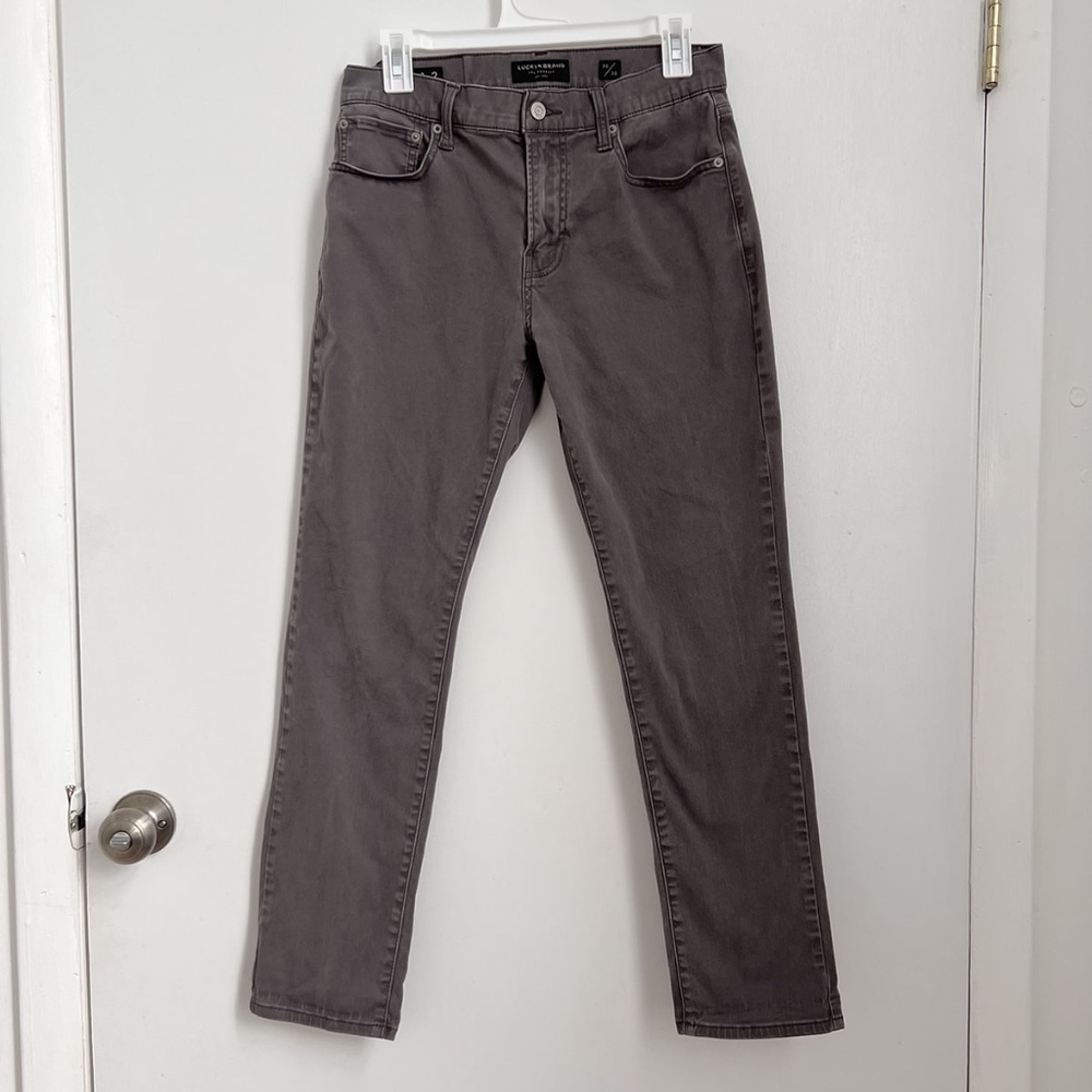 Lucky Brand Grey 412 Athletic Slim Chino Pants 30 Waist 30 Length